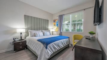 3 bedrooms, iron/ironing board, bed sheets