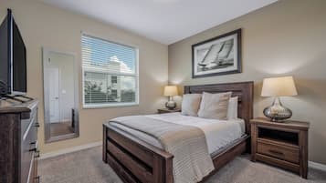 3 bedrooms, iron/ironing board, bed sheets