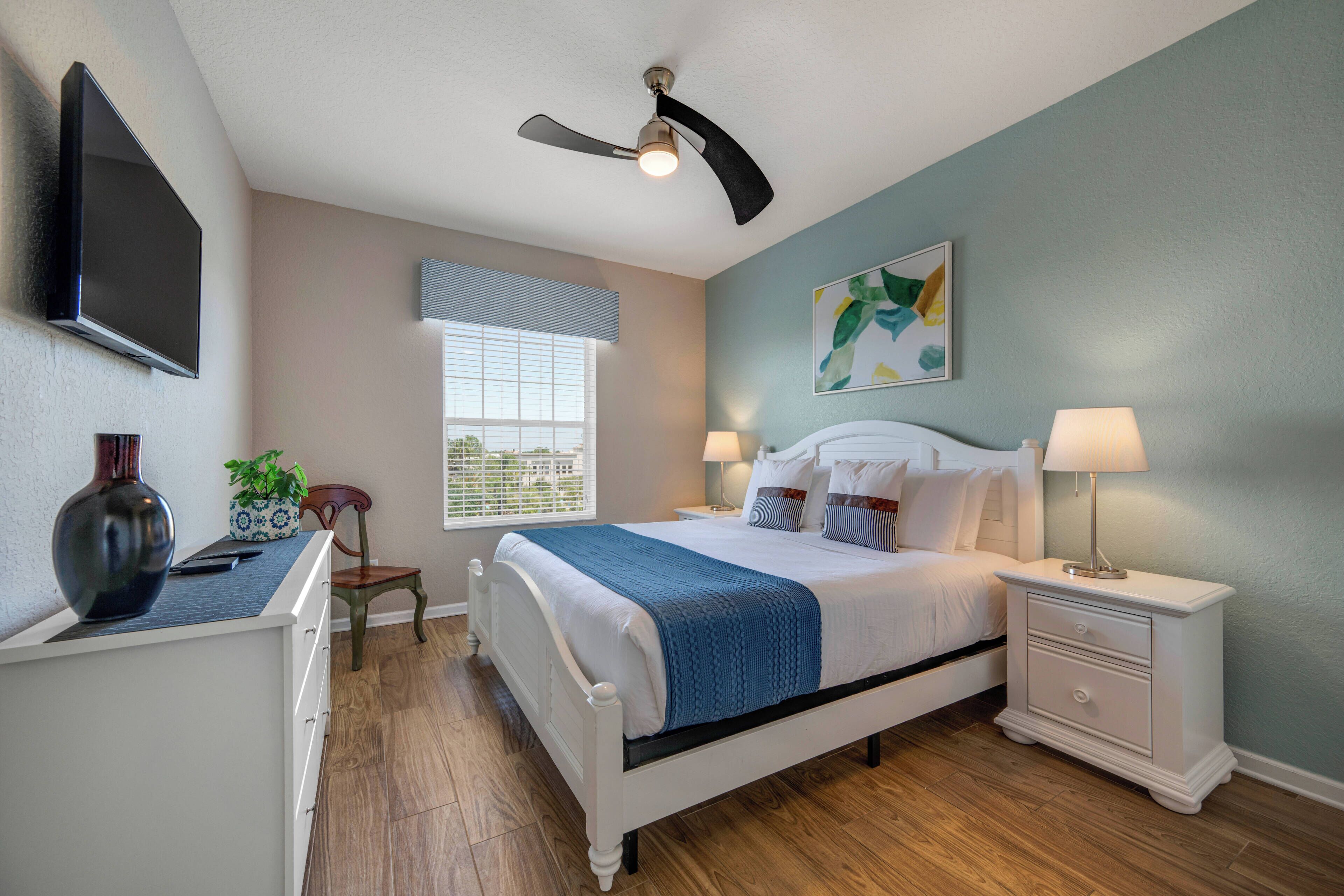 3 bedrooms, iron/ironing board, bed sheets