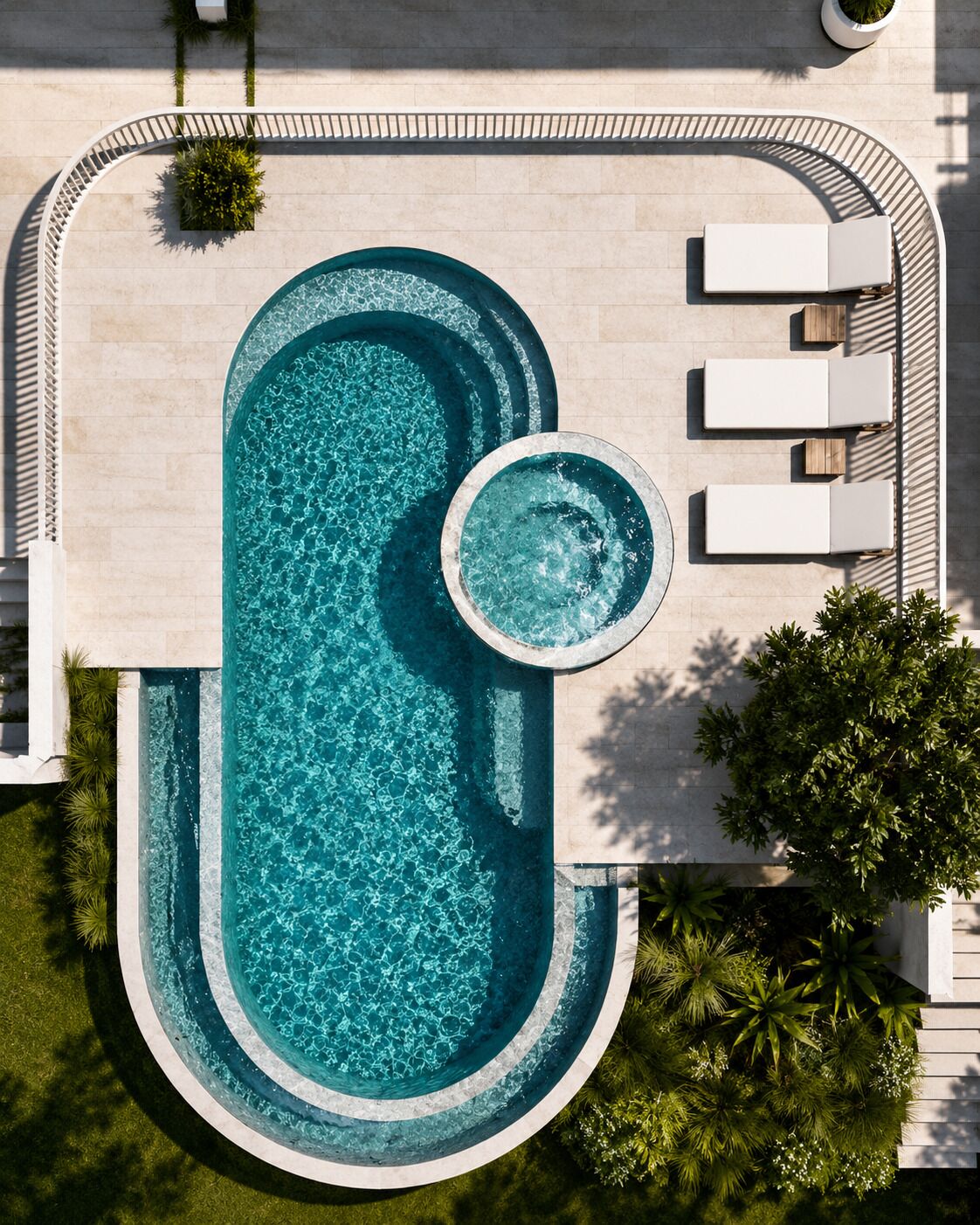 3 outdoor pools