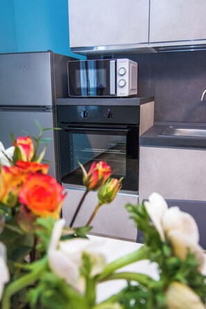 Private kitchen - Cozy apartment with a panoramic terrace overlooking the Langhe (Borgonovo)