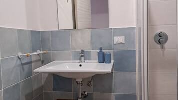 Dusche, Haartrockner, Bidet, Handtücher