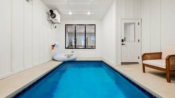 Indoor pool, a heated pool