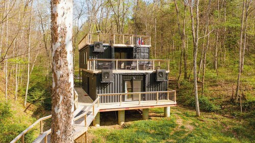 Unique Container Retreat With Creek Villa