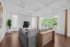 Luxury-Haus, 4 Schlafzimmer, Gartenblick | Wohnbereich