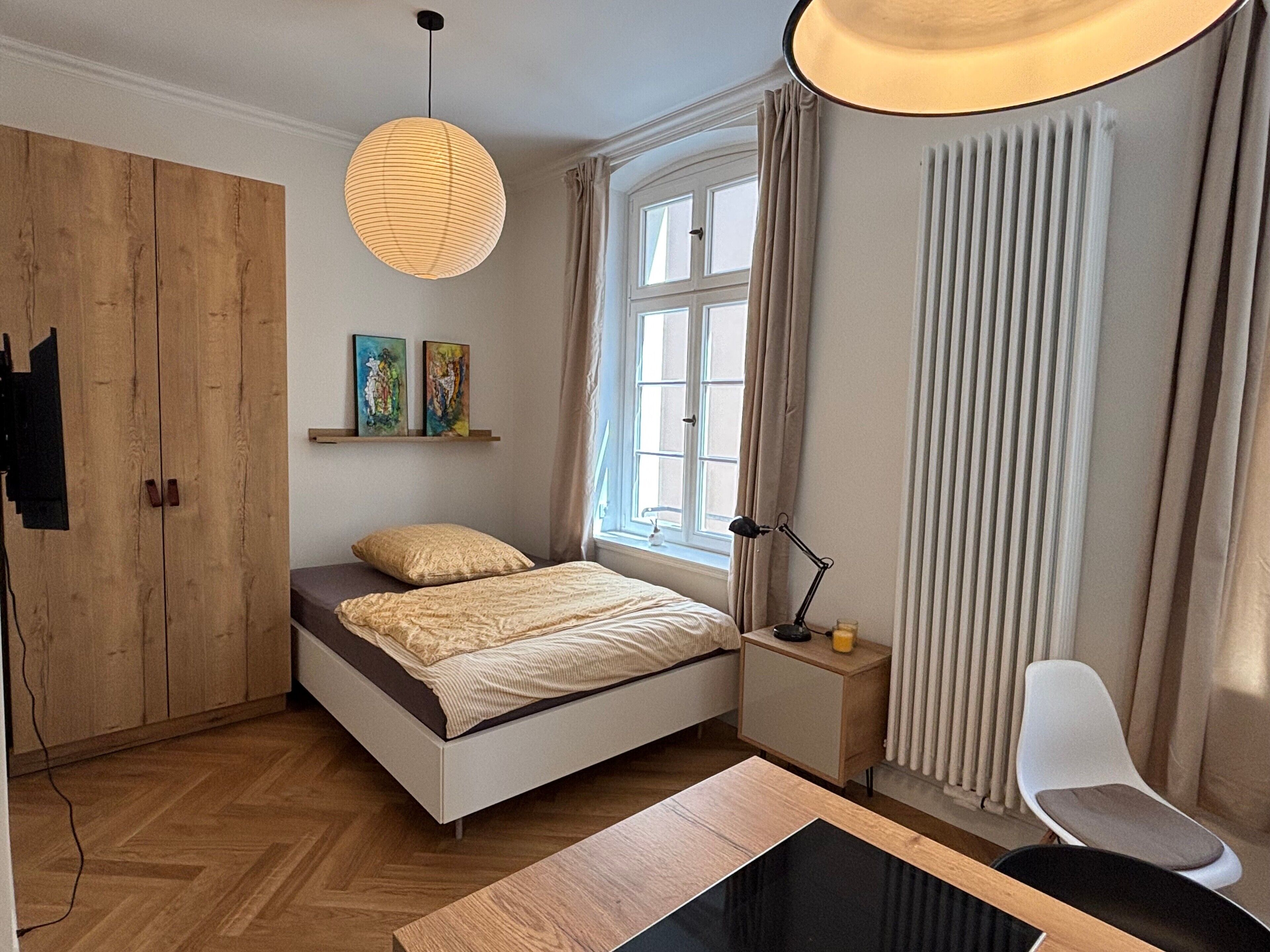 1 bedroom, iron/ironing board, bed sheets