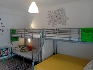 Family Room, Balcony, City View | Blackout curtains, iron/ironing board (on request), free WiFi