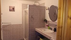 Suihku, hiustenkuivaaja, vessapaperi