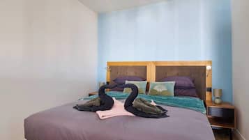 1 bedroom, iron/ironing board, travel crib, WiFi