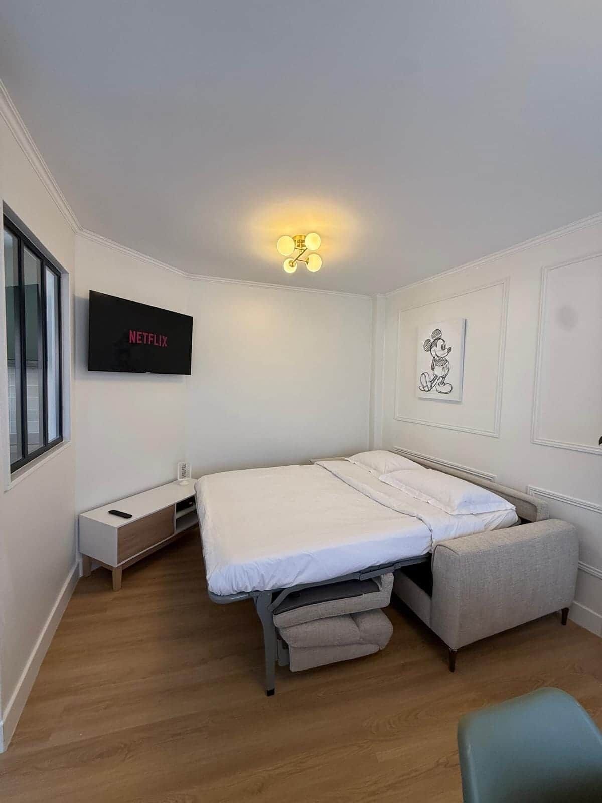 1 chambre, fer et planche à repasser, Wi-Fi, draps fournis