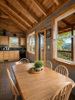 Dining - Marvelous Views! Hot tub, Air Hockey, Location, Fire Pit- This Cabin Has It All! (Sevierville)