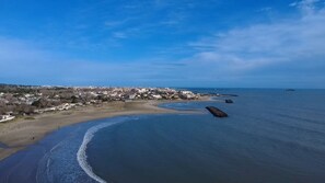在海滩