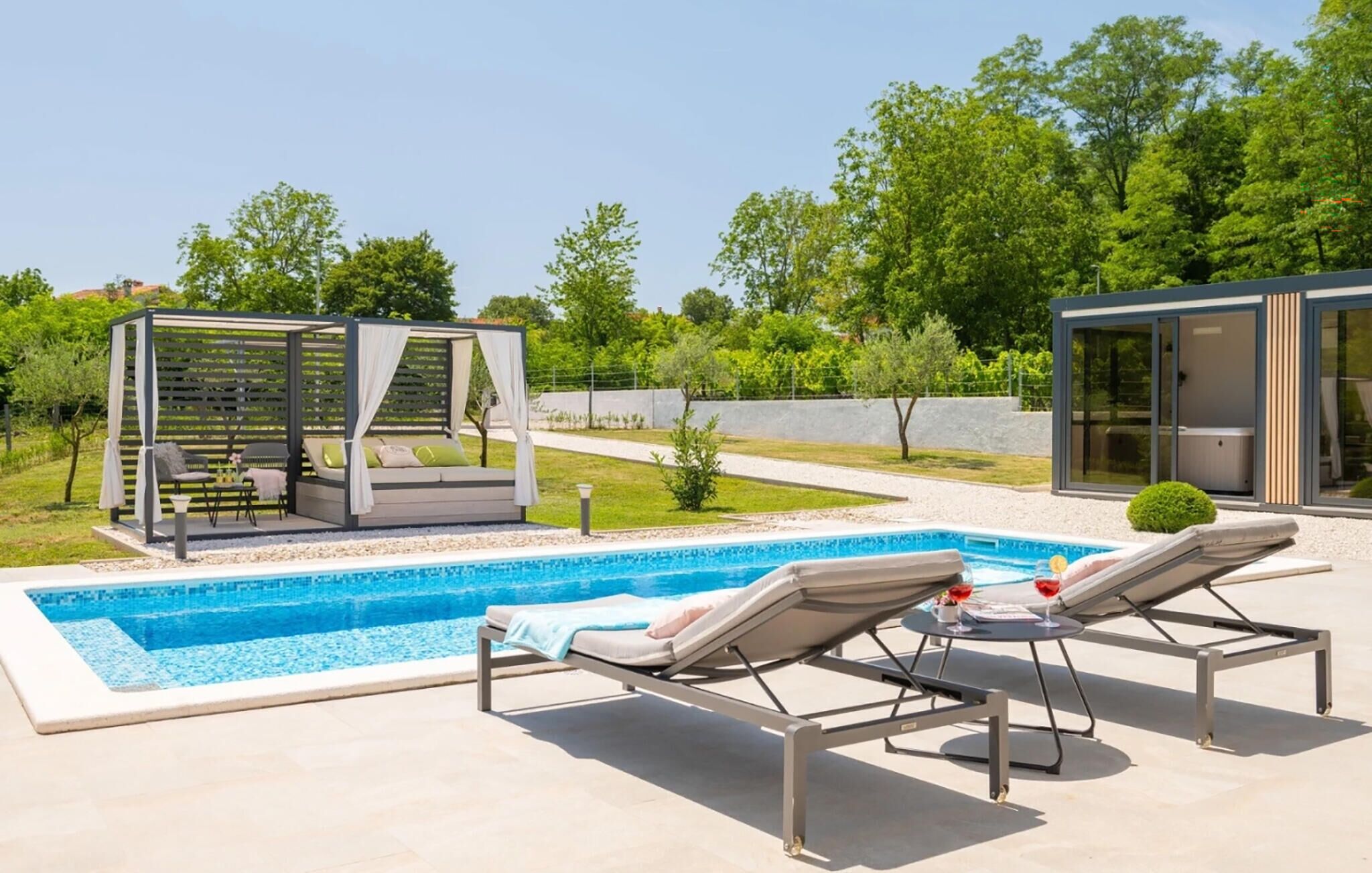 A heated pool