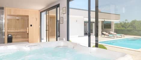 A heated pool