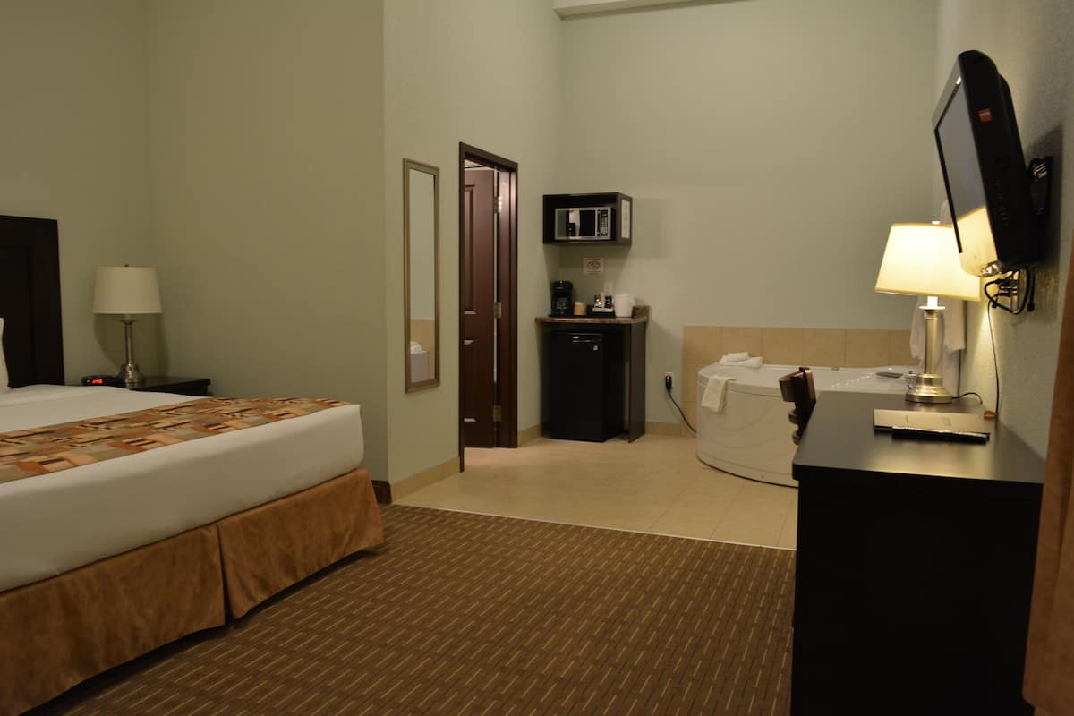 Honeymoon-Zimmer, 1 King-Bett, Nichtraucher | Schreibtisch, laptopgeeigneter Arbeitsplatz, Bügeleisen/Bügelbrett