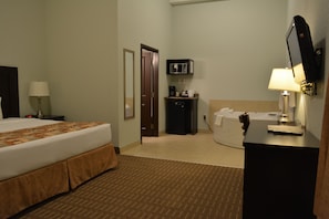 Honeymoon-Zimmer, 1 King-Bett, Nichtraucher | Schreibtisch, laptopgeeigneter Arbeitsplatz, Bügeleisen/Bügelbrett