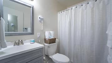 Hair dryer, towels