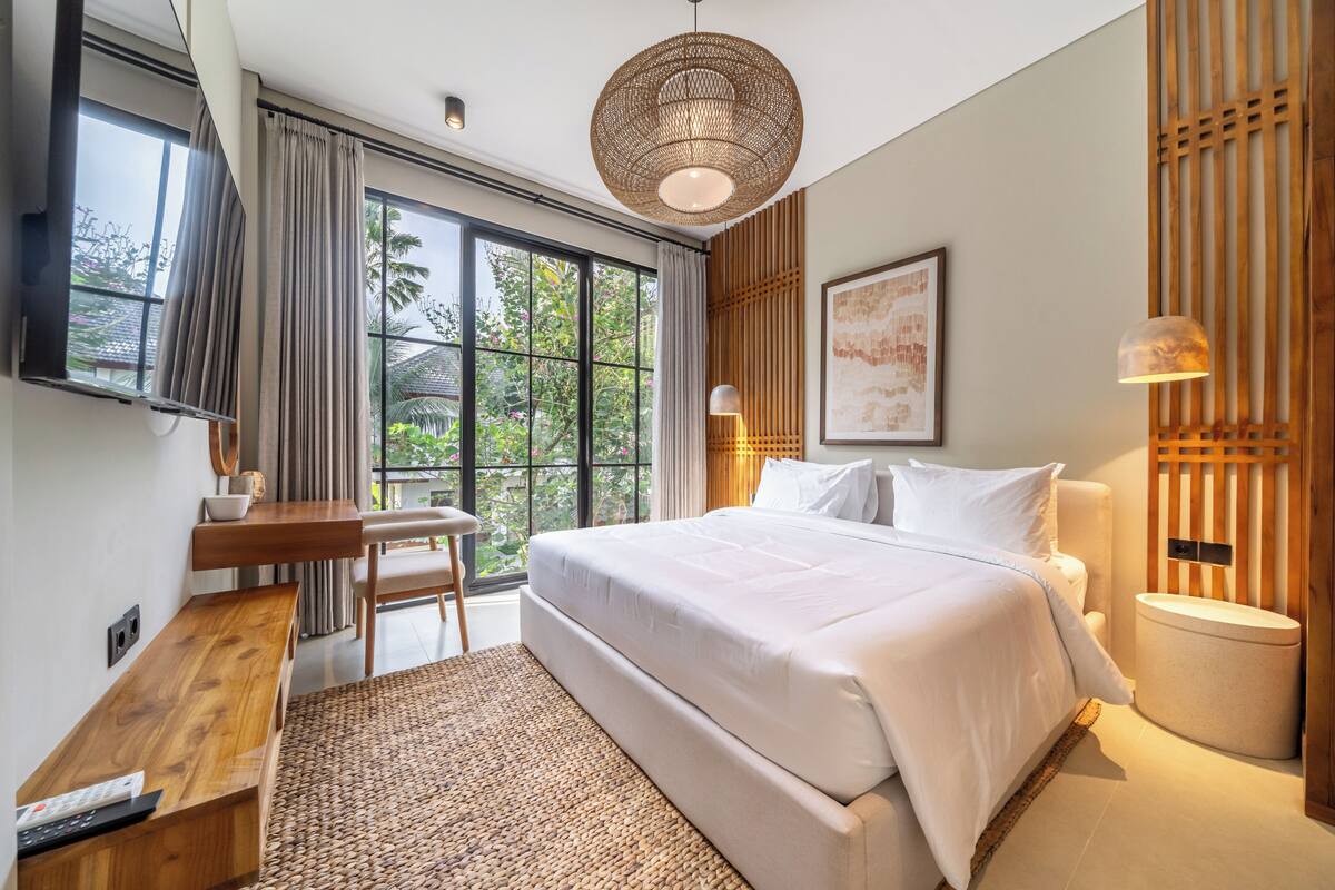 Villa familiale, 2 chambres, piscine privée | Draps en coton égyptien, literie de qualité, coffre-fort
