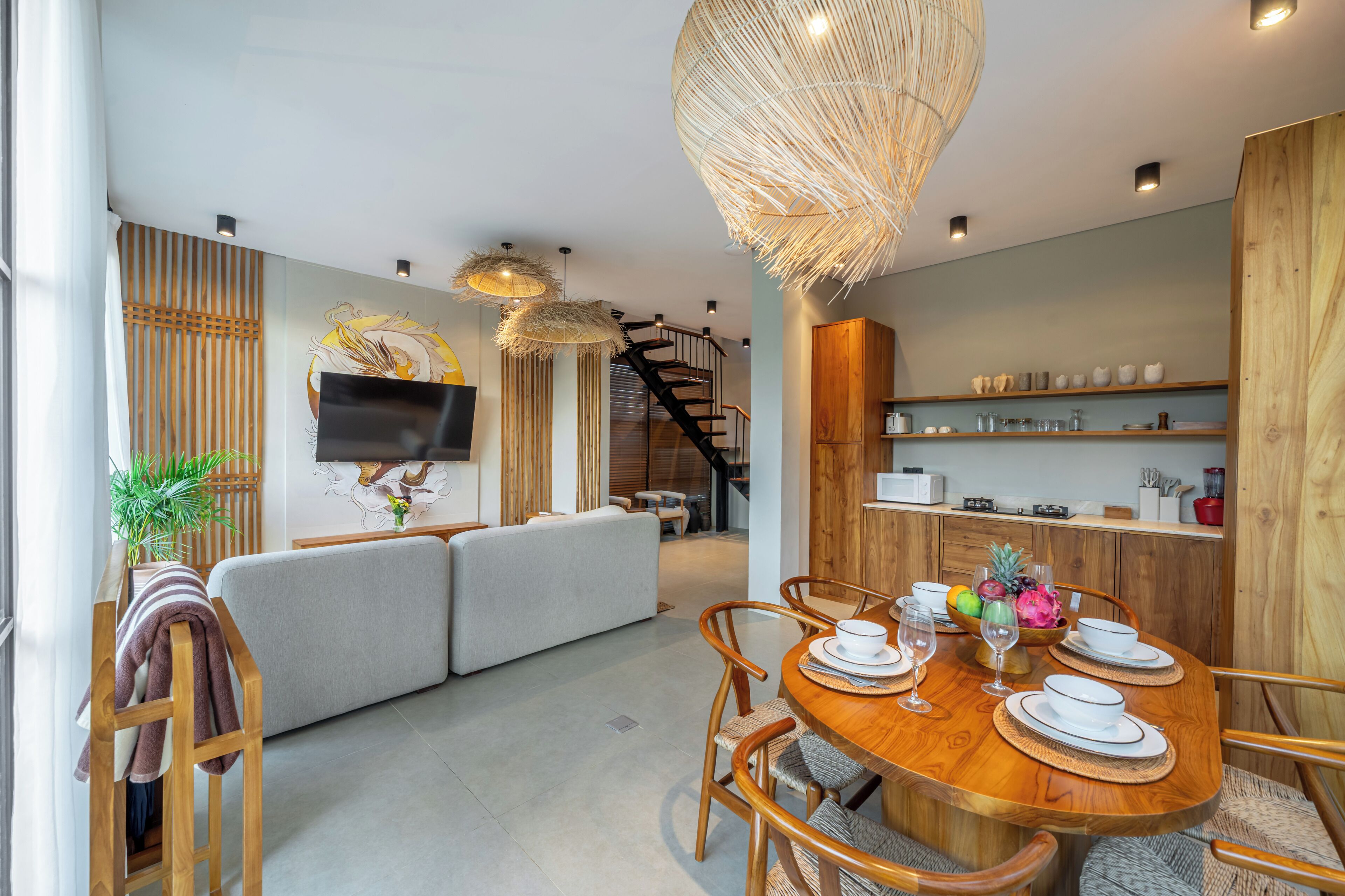 Luxury Villa, 2 Bedrooms, Private Pool, Garden View | Living area | 50-inch Smart TV with digital channels
