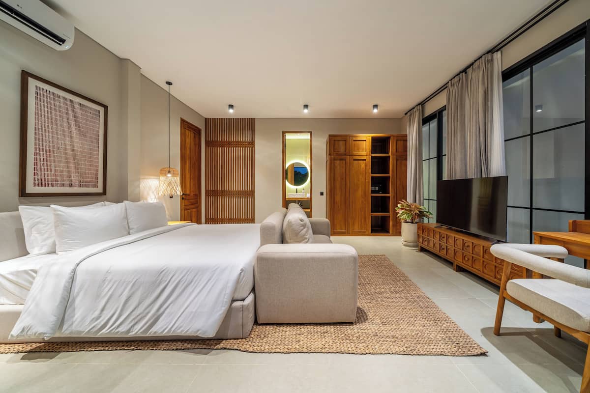 Villa Prestige, 3 chambres, piscine privée, vue sur le jardin | Draps en coton égyptien, literie de qualité, coffre-fort