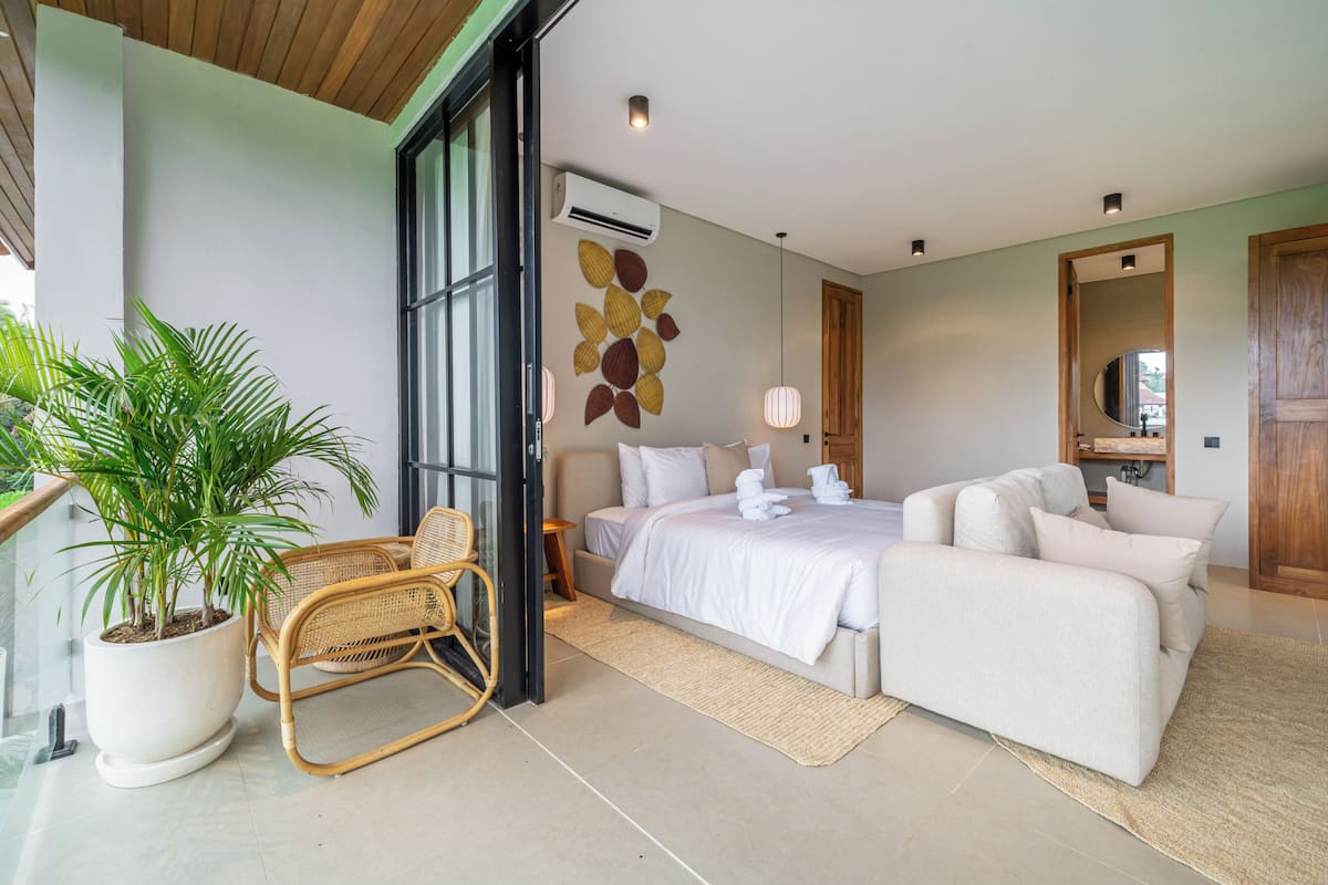 Villa luxueuse, 3 chambres, piscine privée, vue sur le jardin | Draps en coton égyptien, literie de qualité, coffre-fort