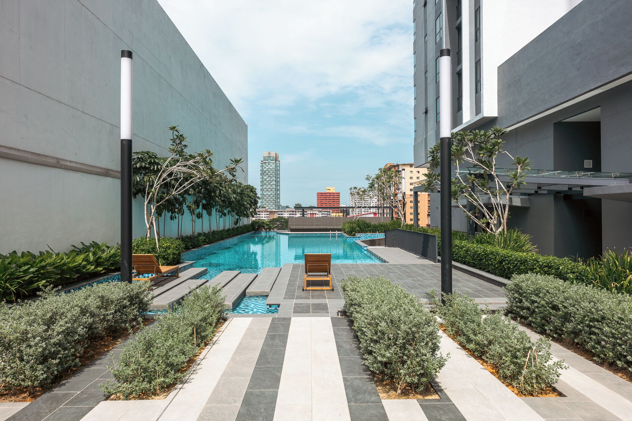 Outdoor pool, open 8:00 AM to 11:00 PM, pool loungers
