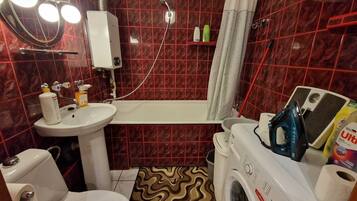 Hair dryer, towels