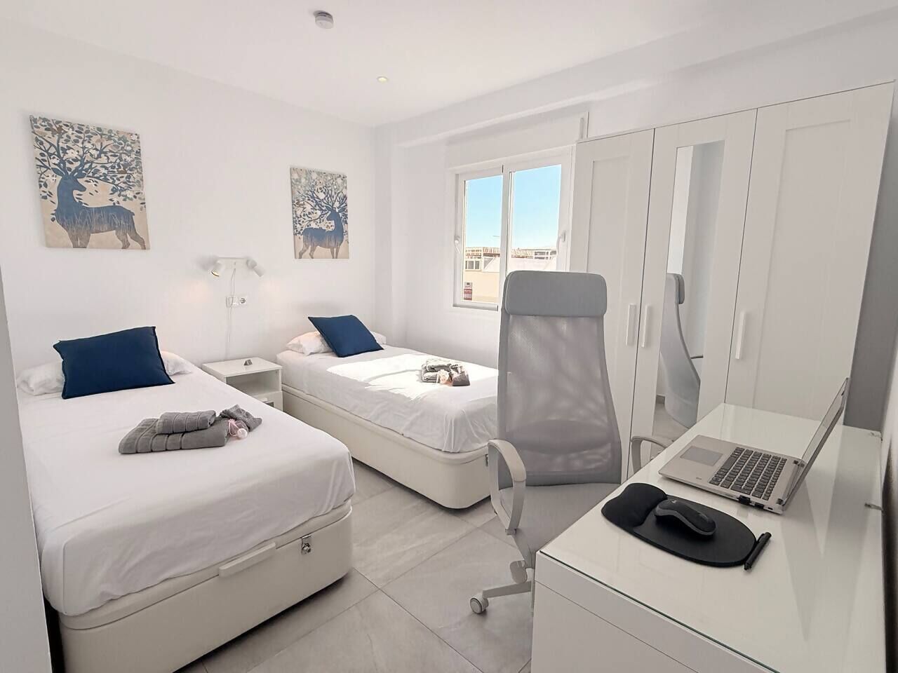 2 bedrooms, iron/ironing board, travel crib, WiFi (free)