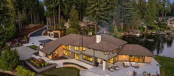 Modern Luxury Lakefront Estate with Private Dock