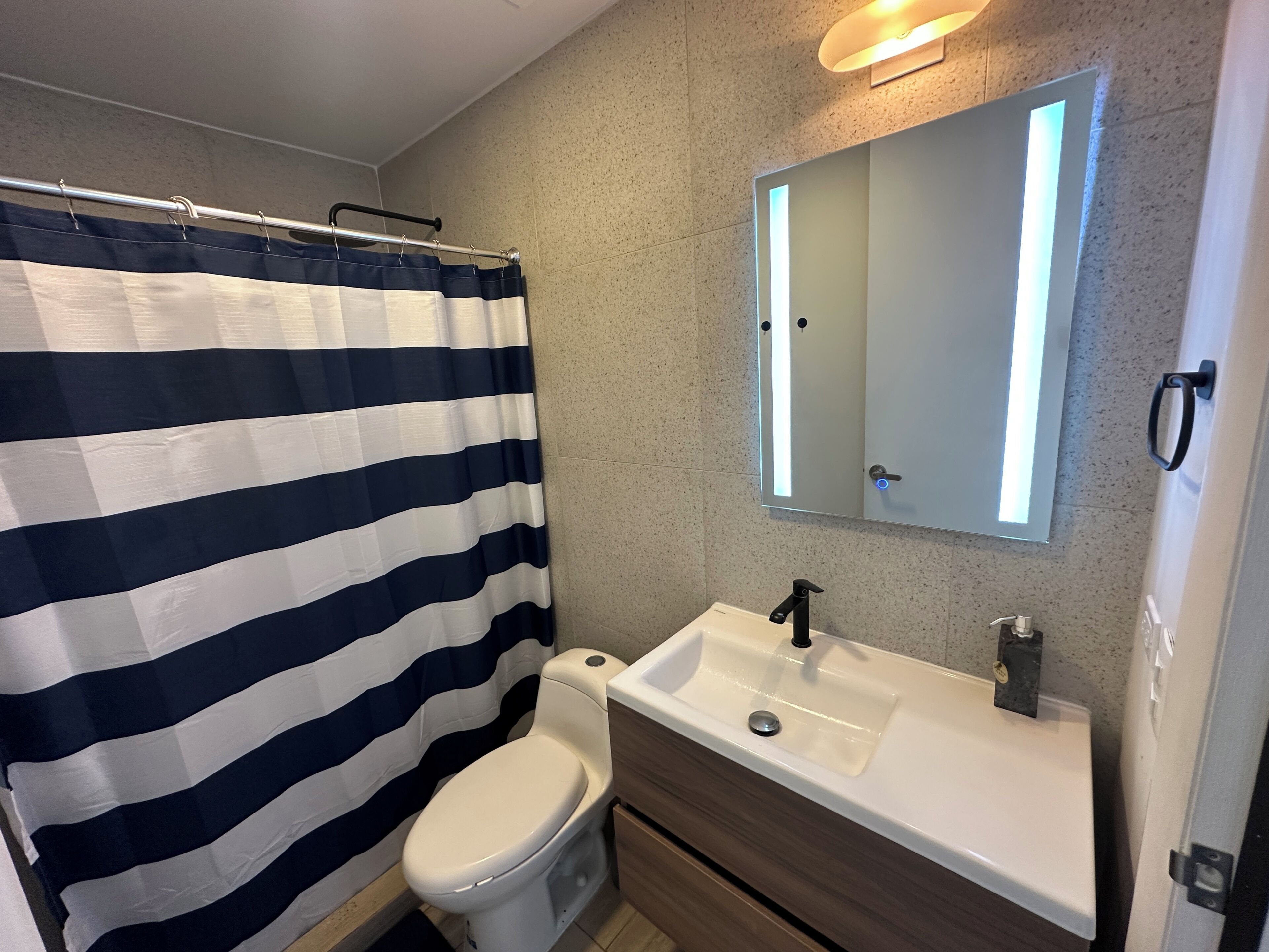 Hair dryer, towels