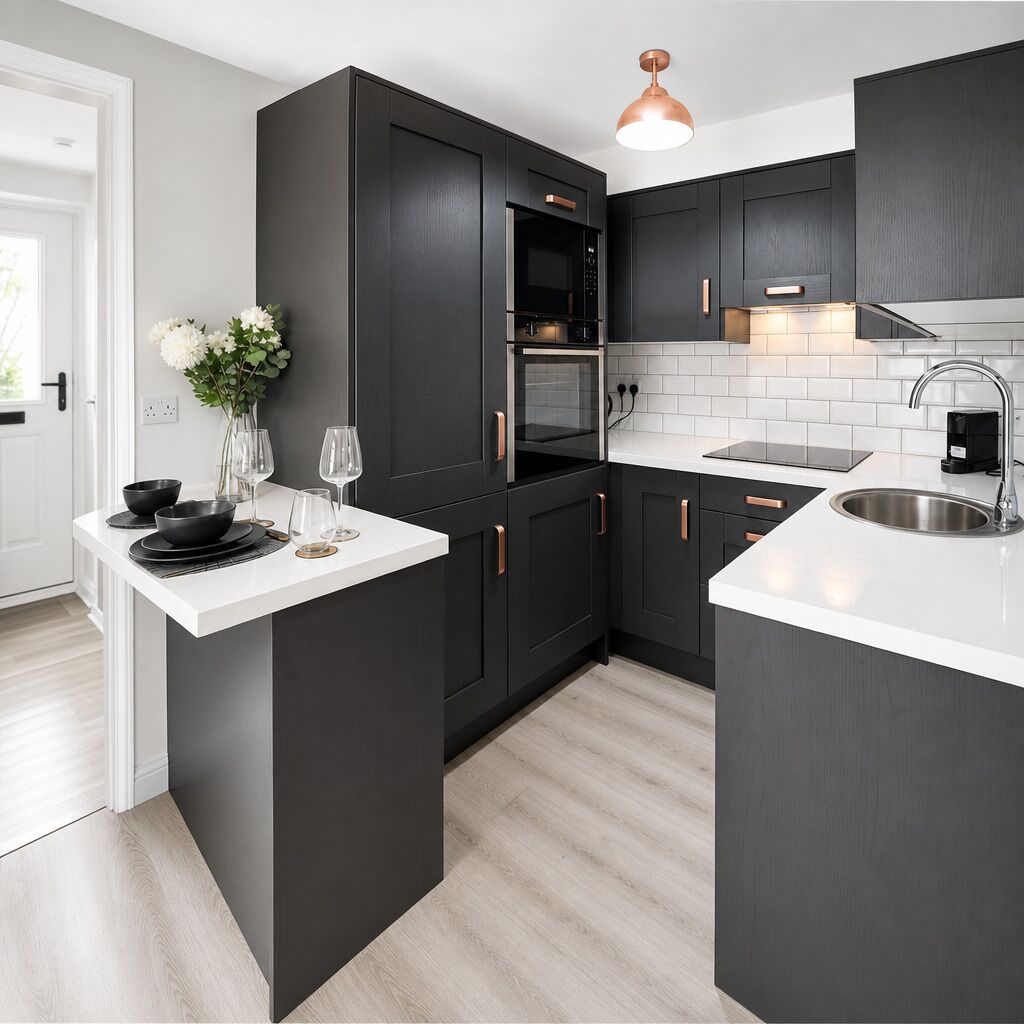 Coffee/tea maker, fridge, stovetop, dishwasher