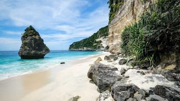 Playa privada, arena blanca
