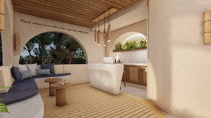 Sauna, tina de hidromasaje, baño de vapor y 3 salas de tratamiento