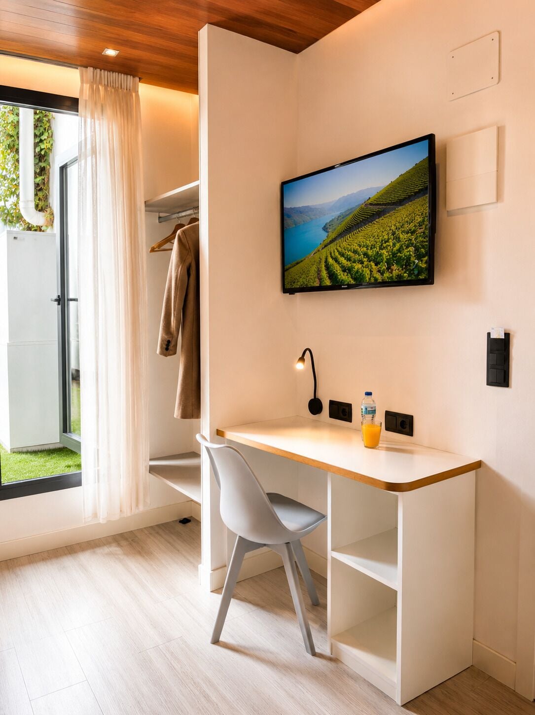 Deluxe studio suite, balkon, uitzicht op stad | Interieur