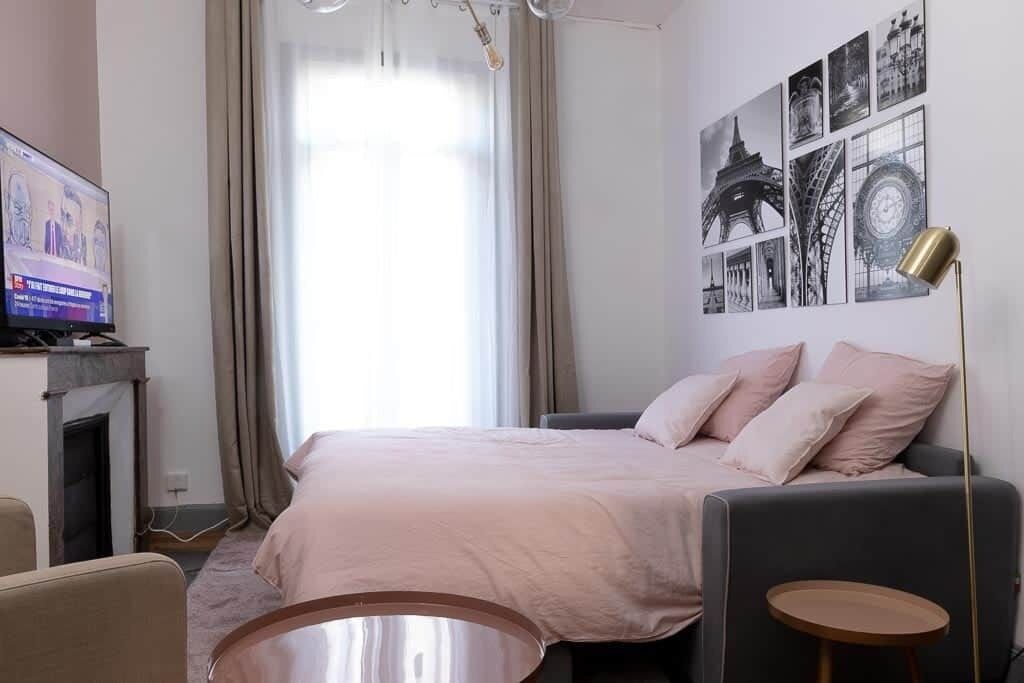 1 chambre, fer et planche à repasser, Wi-Fi, draps fournis