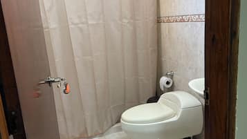 Douche, serviettes fournies, savon, papier toilette