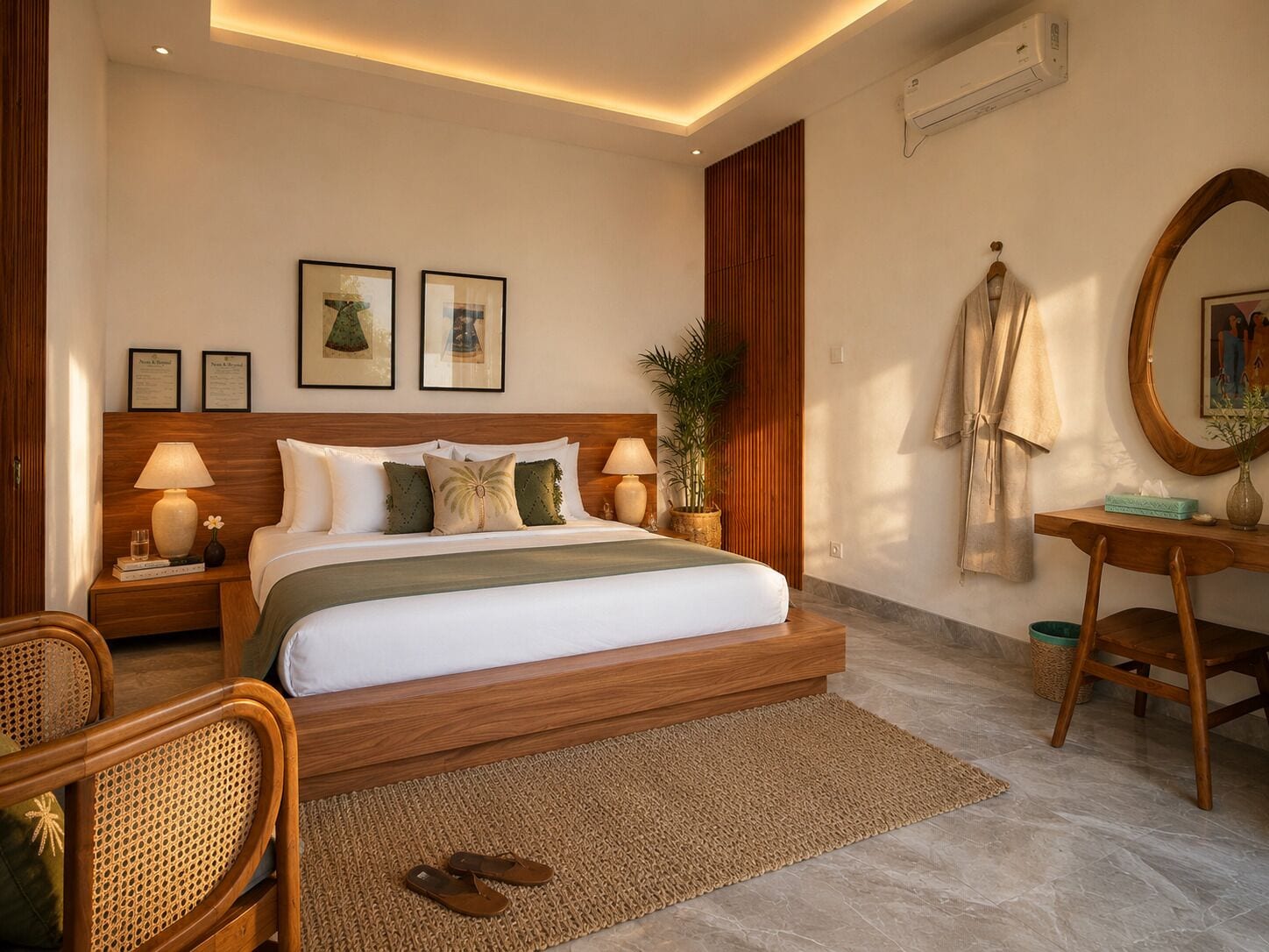 Vila standard, varanda, vista para a piscina | Roupas de cama premium, cofres nos quartos