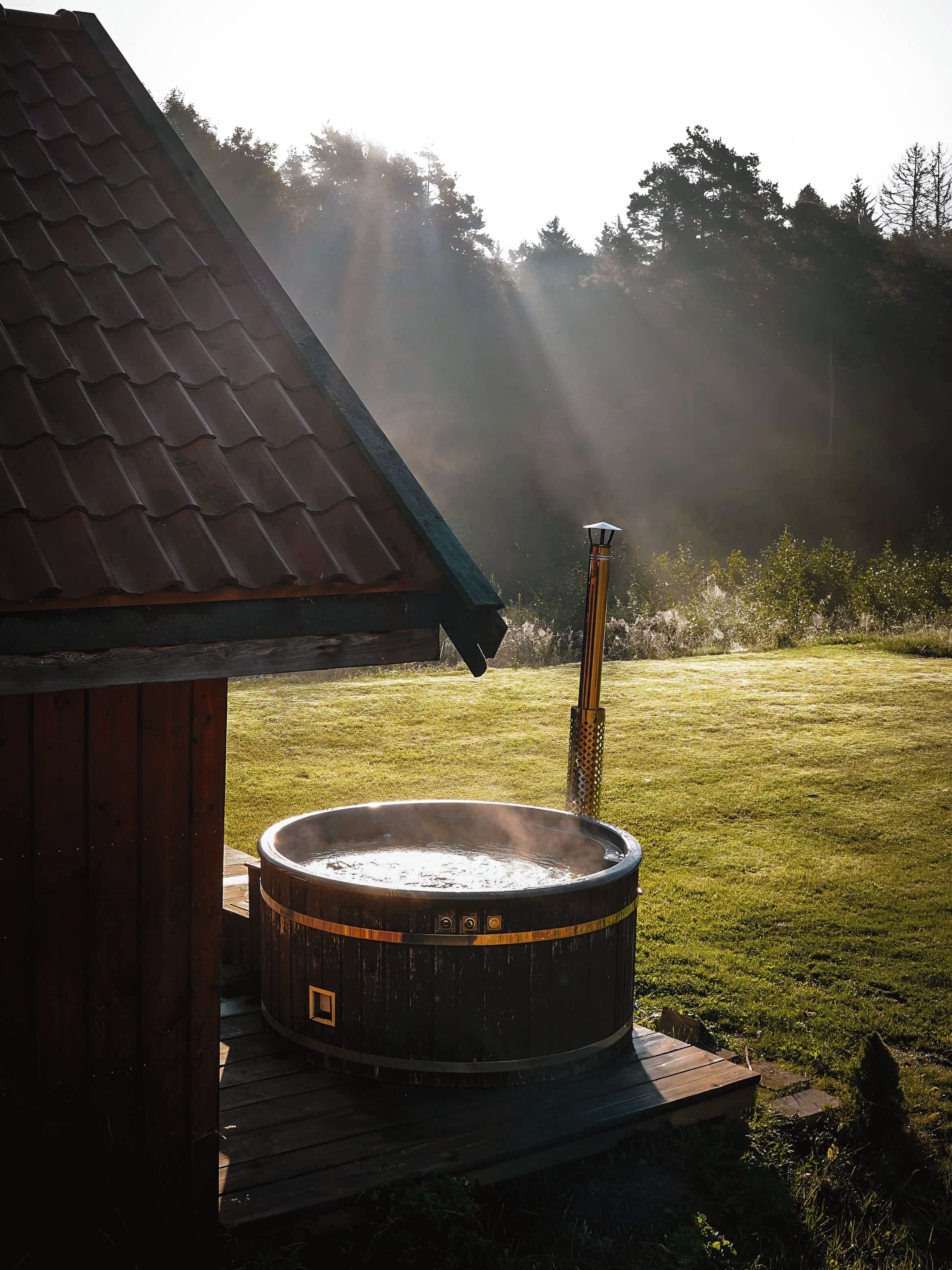 Utendørs boblebad