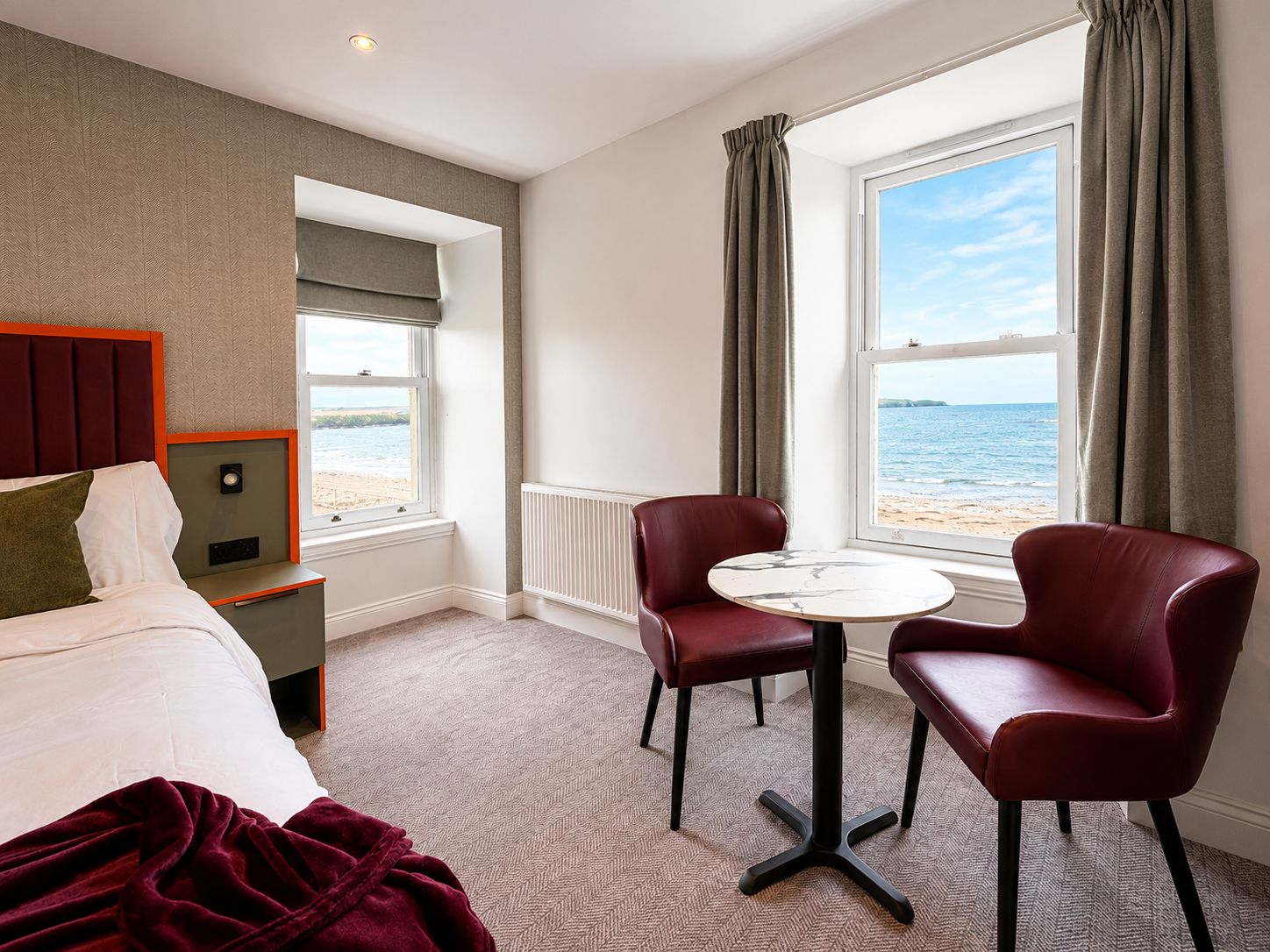 Premium Double Room, 1 King Bed, Sea View | In-room safe, desk, laptop workspace, iron/ironing board