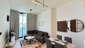 Living area - Premium Furnished 1BHK at JVC (Dubai)