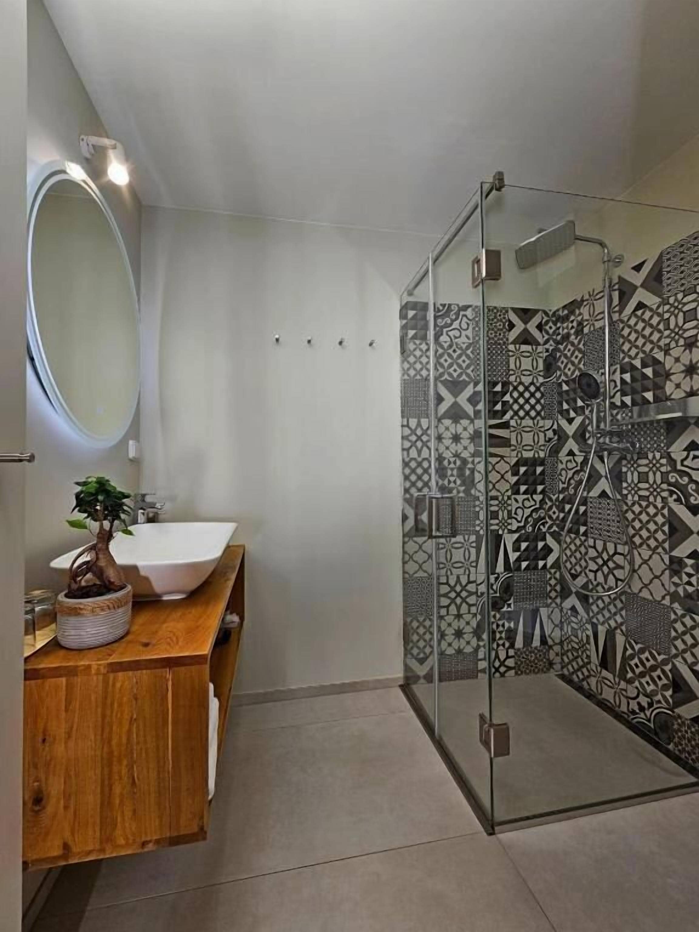 Double Room, Mountain View (No 17) | Bathroom | Hair dryer, heated floors, towels, soap