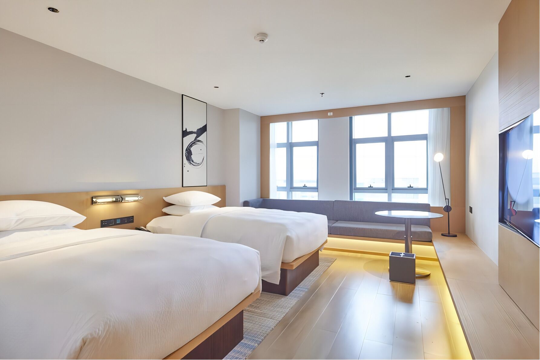 Premium bedding, down duvets, memory-foam beds, in-room safe