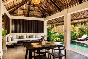 Outdoor dining - Nayma Villas (General Luna)