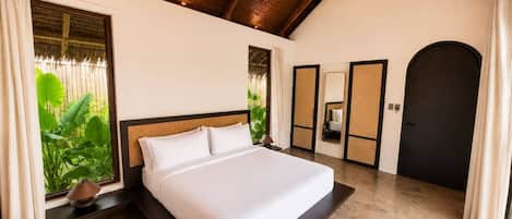 Premium bedding, memory foam beds, in-room safe, blackout drapes