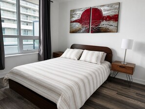 1 bedroom, iron/ironing board, travel crib, WiFi (free)