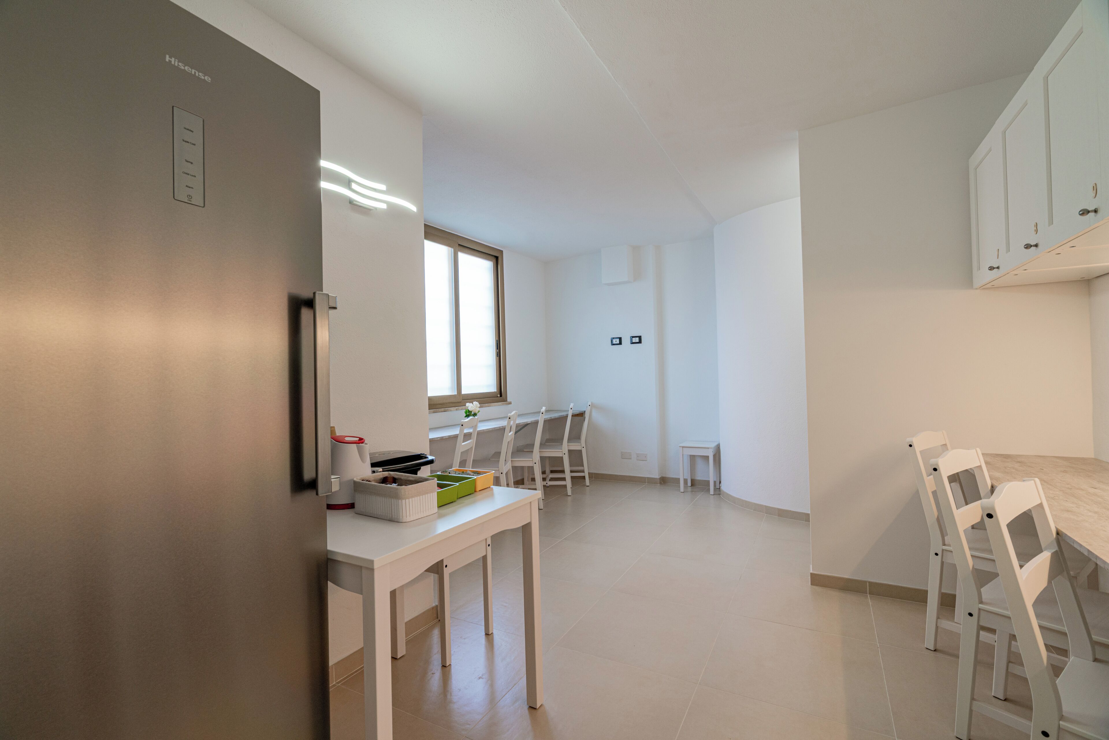 Fridge, microwave, stovetop, toaster
