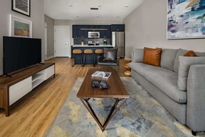 Living area - Fishtown 1BR with Private Balcony | StayCozy (Philadelphia)