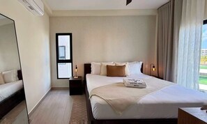 1 slaapkamer, een strijkplank/strijkijzer, wifi, beddengoed