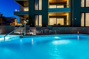 Deluxe Apartment, Balcony, Courtyard View | Pool
