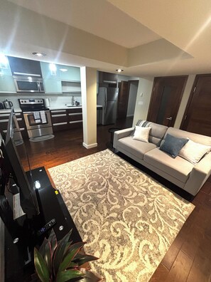 Living area - Urban Prairie Suite | Modern. Private. Peaceful.| 10 Minutes to downtown, USask. (Saskatoon)